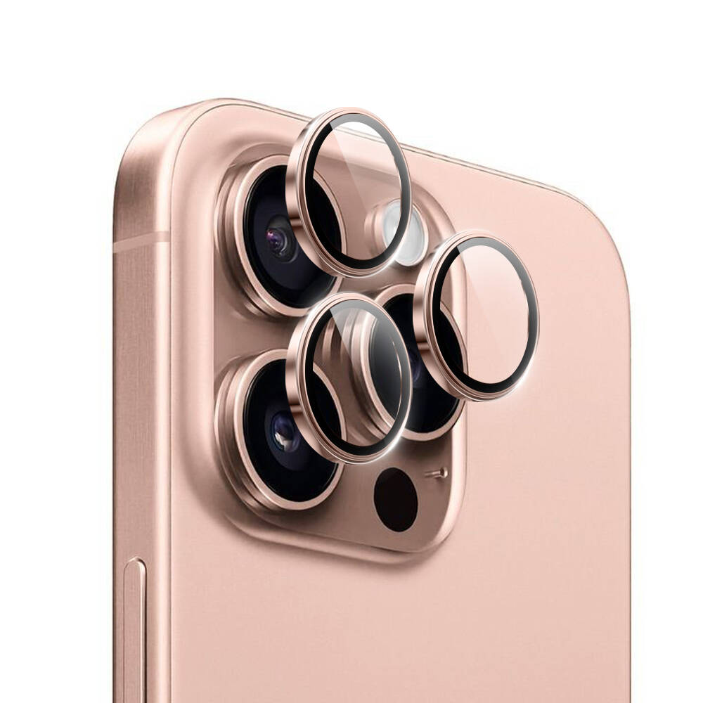 Apple iPhone 16 Pro Max Uyumlu Wiwu LG-004 PVD Lens Guard Metal Kamera Lens Koruyucu