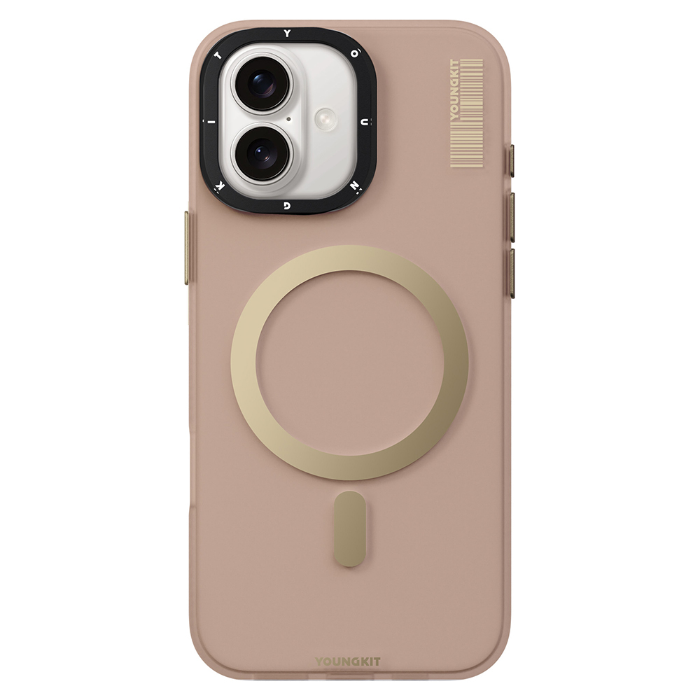 Apple iPhone 16 Uyumlu Kılıf M-safe Şarj Özellikli Youngkit Hidden Sand Serisi Kapak