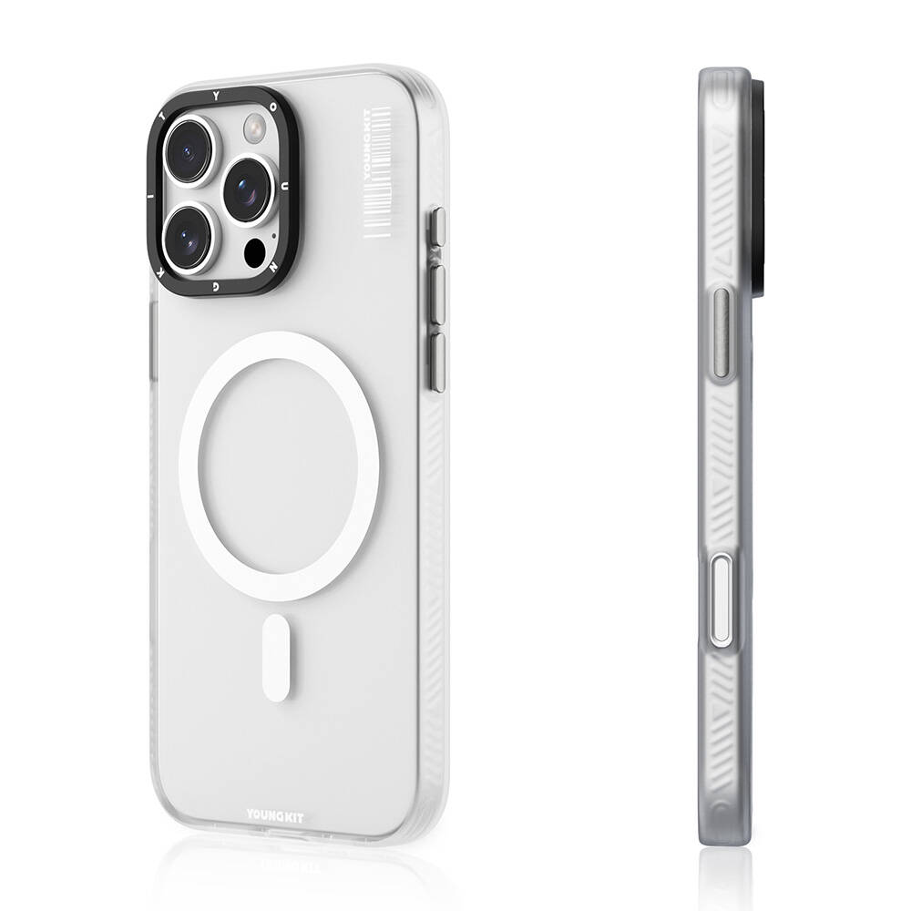 Apple iPhone 16 Pro Max Uyumlu Kılıf M-safe Şarj Özellikli Youngkit Hidden Sand Serisi Kapak