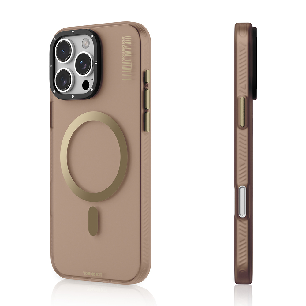 Apple iPhone 16 Pro Max Uyumlu Kılıf M-safe Şarj Özellikli Youngkit Hidden Sand Serisi Kapak