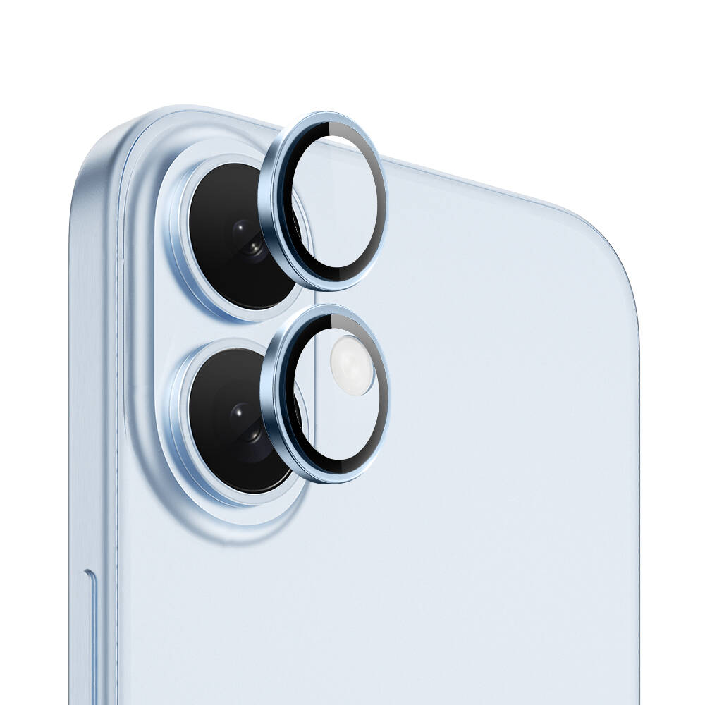 Apple iPhone 16 Plus Uyumlu Wiwu LG-003 Lens Guard Çizilmeye Karşı Dayanıklı Safir Kamera Lens Koruyucu