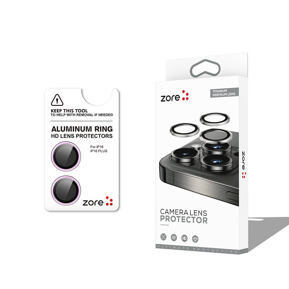 Apple iPhone 16 Plus Uyumlu Zore CL-12 Premium Safir Parmak İzi Bırakmayan Anti-Reflective Kamera Lens Koruyucu
