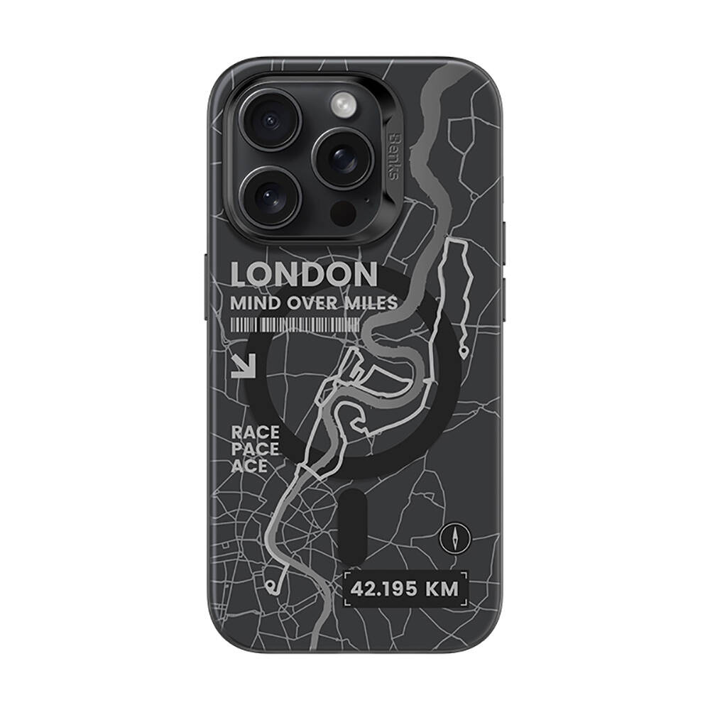 [RNZ-TA109250] Apple iPhone 16 Pro Max Uyumlu Kılıf M-safe Şarj Özellikli Benks City Serisi Kapak (Siyah)