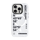 Apple iPhone 16 Pro Max Uyumlu Kılıf M-safe Şarj Özellikli Koordinat Yazı Desenli Benks Summit Serisi Kapak