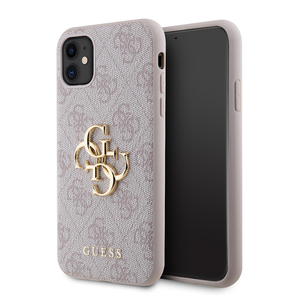 Apple iPhone 11 Uyumlu Kılıf Guess PU Deri Büyük Metal Logo Dizaynlı Kapak