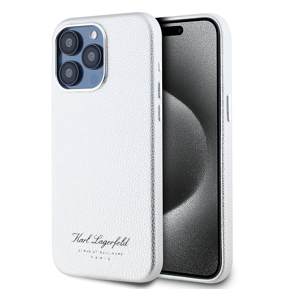 Apple iPhone 15 Pro Max Uyumlu Kılıf Karl Lagerfeld Orjinal Lisanslı KL Yazılı Hotel Kapak