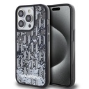 Apple iPhone 14 Pro Max Uyumlu Kılıf Karl Lagerfeld Orjinal Lisanslı Simli KL Yazılı Monogram Gradıent Kapak