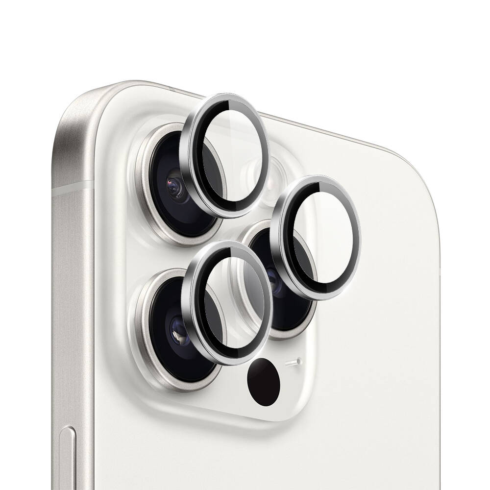 Apple iPhone 15 Pro Max Uyumlu Wiwu LG-004 PVD Lens Guard Metal Kamera Lens Koruyucu