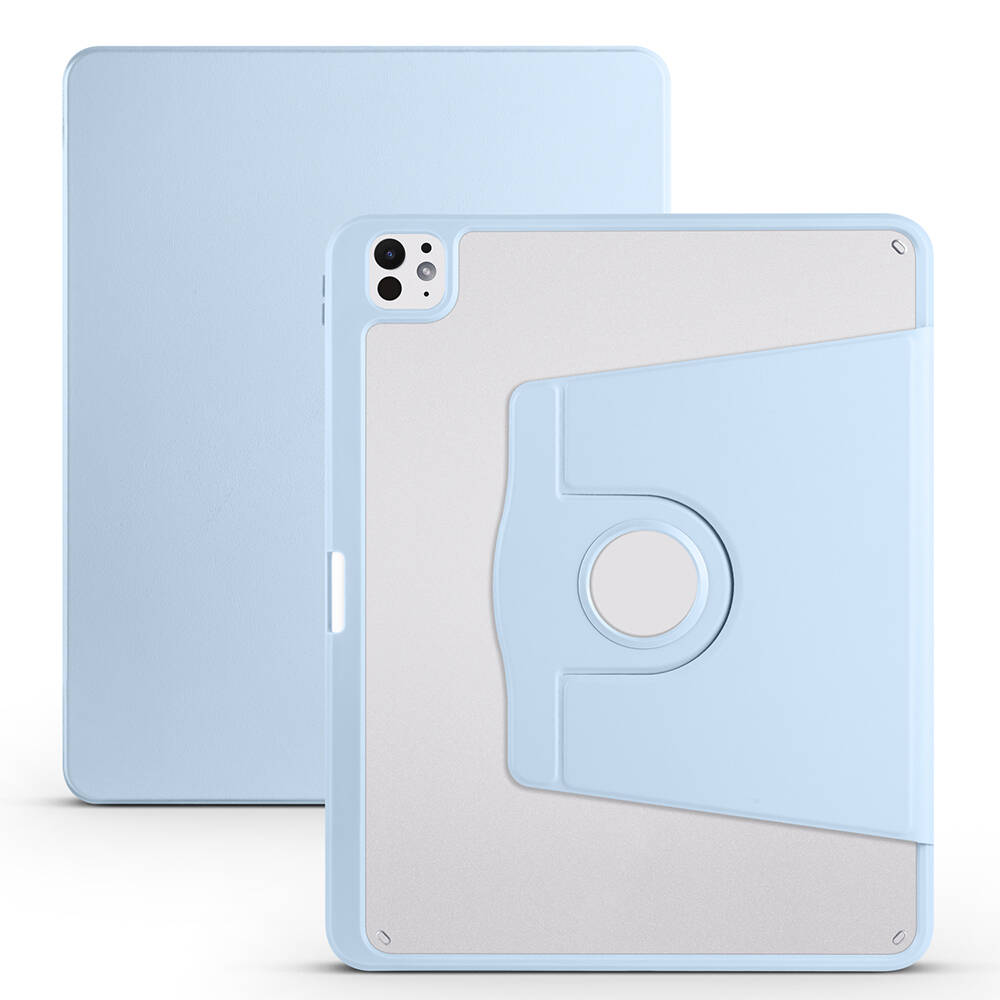 Apple iPad Pro 13 2024 Uyumlu Kılıf Zore Termik Kalem Bölmeli Dönebilen Standlı Kılıf