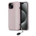 Apple iPhone 14 Uyumlu Kılıf Karl Lagerfeld Orjinal Lisanslı Anahtarlıklı Taşlı KL Yazılı Saffiano Rhinestones Kapak
