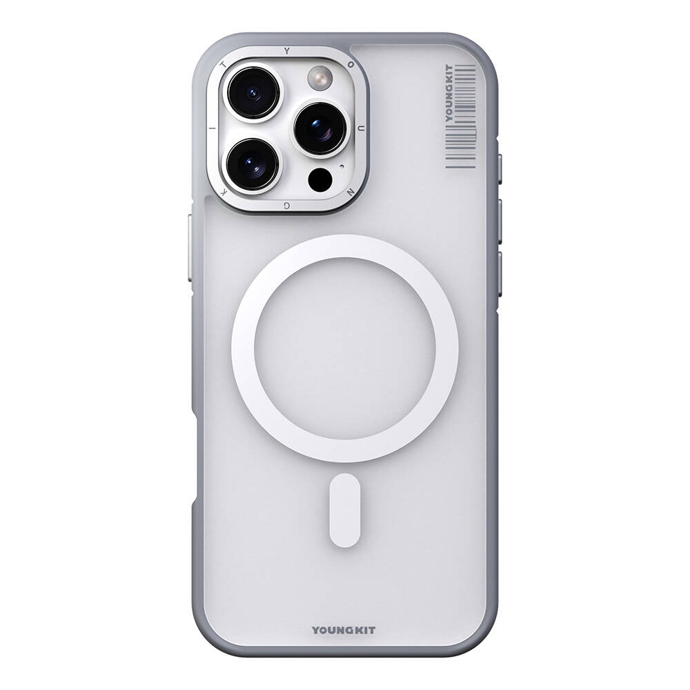 Apple iPhone 16 Pro Uyumlu Kılıf M-safe Şarj Özellikli Youngkit Rock Sand Serisi Kapak