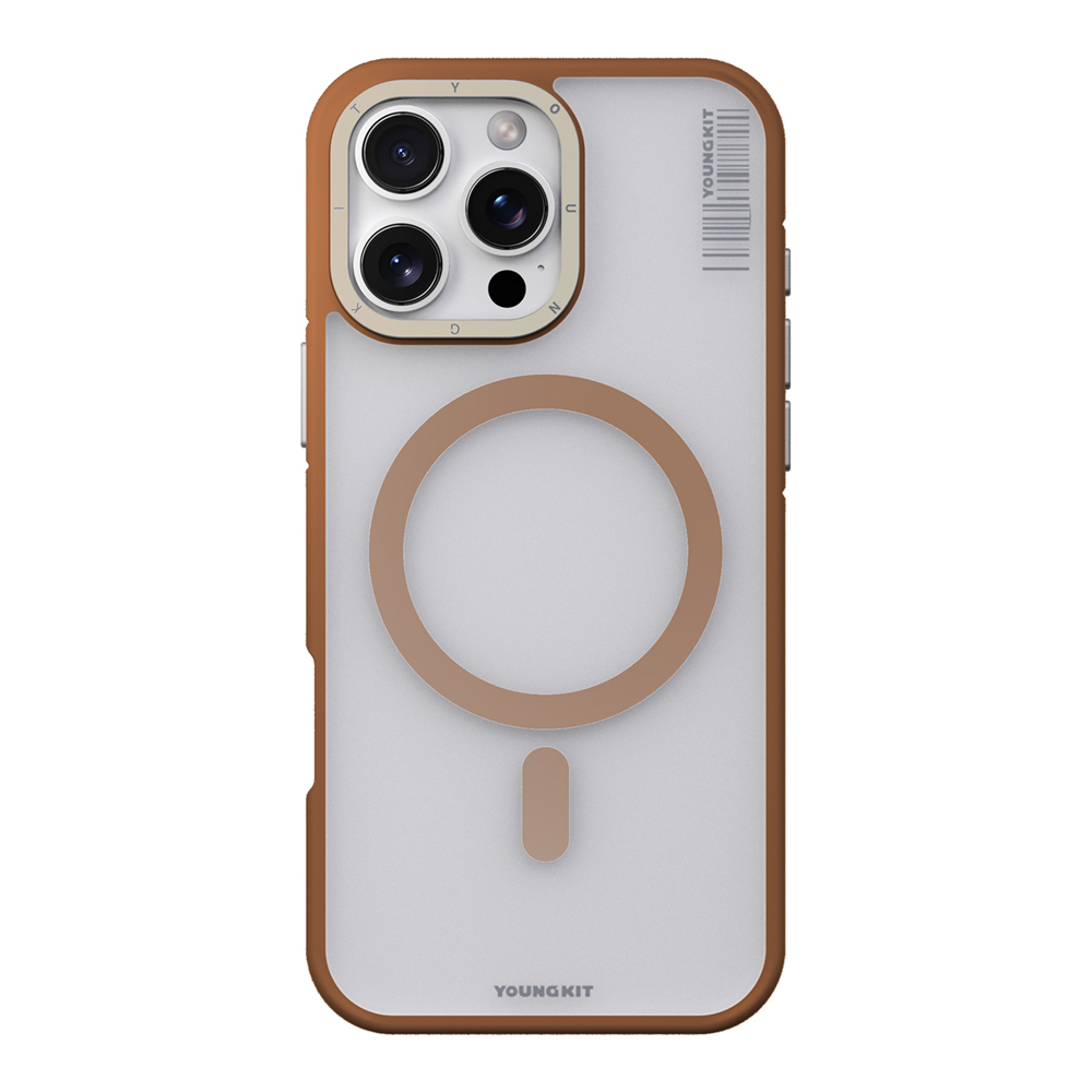 Apple iPhone 16 Pro Max Uyumlu Kılıf M-safe Şarj Özellikli Youngkit Rock Sand Serisi Kapak