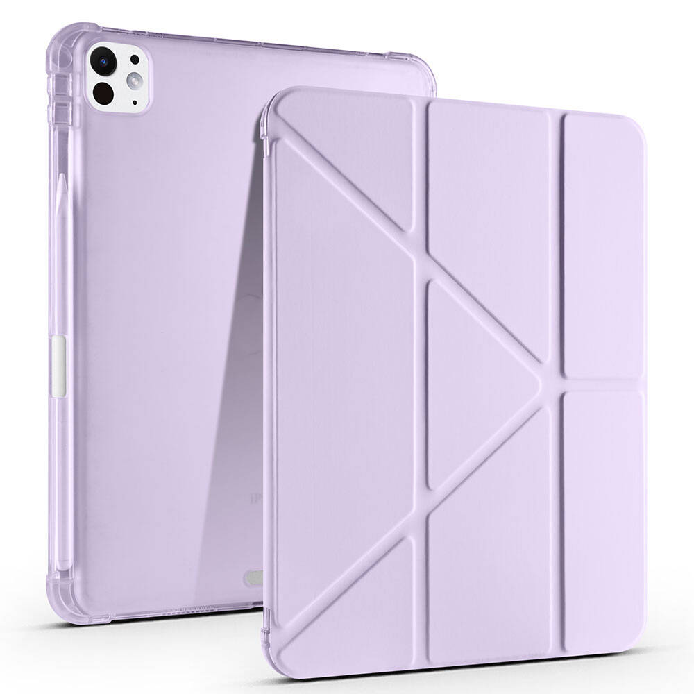 Apple iPad Pro 11 2024 Uyumlu Kılıf Zore Tri Folding Kalem Bölmeli Standlı Kılıf