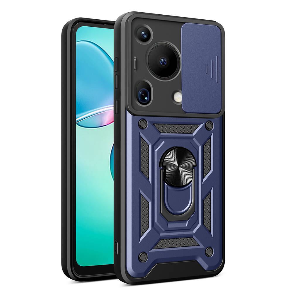Huawei Pura 70 Ultra Uyumlu Kılıf Magnetik Standlı Kamera Korumalı Zore Sürgülü Vega Kapak