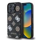 Apple iPhone 16 Pro Max Uyumlu Kılıf Guess Orjinal Lisanslı M-safe Şarj Özellikli 4G Desenli Yazı Logolu Peony Kapak