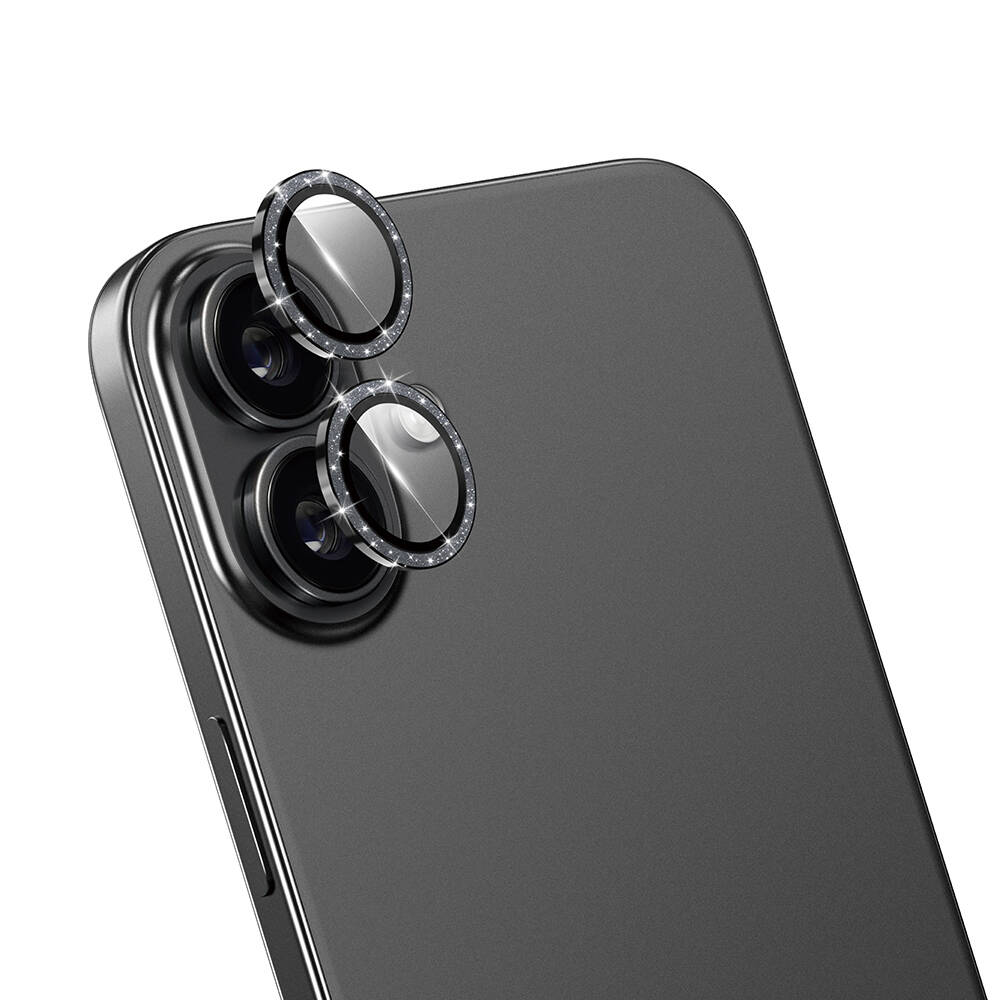 Apple iPhone 16 Uyumlu Wiwu LG-006 Diamond Lens Guard Kolay Uygulama Aparatlı Kamera Lens Koruyucu