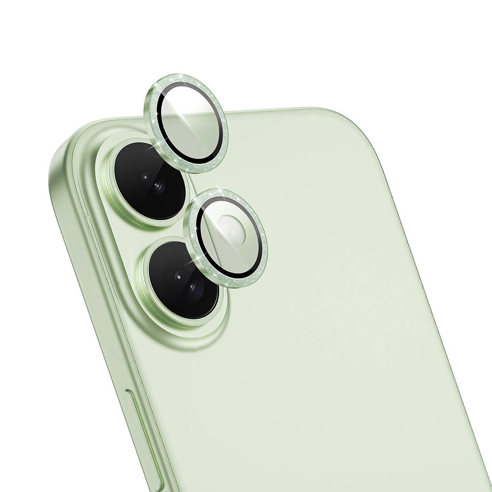 Apple iPhone 16 Uyumlu Wiwu LG-006 Diamond Lens Guard Kolay Uygulama Aparatlı Kamera Lens Koruyucu