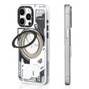 Apple iPhone 15 Pro Uyumlu Kılıf M-safe Şarj Özellikli Youngkit 360° Standlı Starship Serisi Kapak