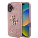 Apple iPhone 16 Plus Uyumlu Kılıf Guess Orjinal Lisanslı 4G Büyük Metal Logolu Glitter Kapak