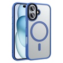 Apple iPhone 16 Uyumlu Kılıf Mat Arka Yüzey Wireless Şarj Özellikli Zore Flet M-safe Kapak