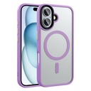 Apple iPhone 16 Uyumlu Kılıf Mat Arka Yüzey Wireless Şarj Özellikli Zore Flet M-safe Kapak