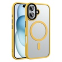Apple iPhone 16 Uyumlu Kılıf Mat Arka Yüzey Wireless Şarj Özellikli Zore Flet M-safe Kapak