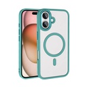 Apple iPhone 16 Uyumlu Kılıf Wireless Şarj Özellikli Zore Krom M-safe Silikon Kapak