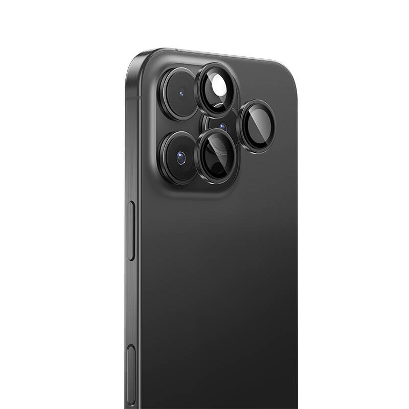 Apple iPhone 16 Pro Max Uyumlu Benks Parlama Önleyici Glass Warrior Metal Kamera Lens Koruyucu