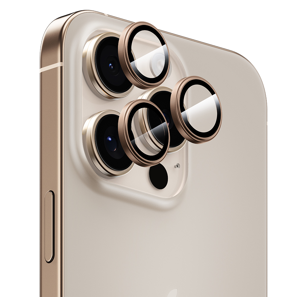 Apple iPhone 16 Pro Max Uyumlu Benks Parlama Önleyici Glass Warrior Metal Kamera Lens Koruyucu
