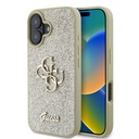 Apple iPhone 16 Uyumlu Kılıf Guess Orjinal Lisanslı 4G Büyük Metal Logolu Glitter Kapak