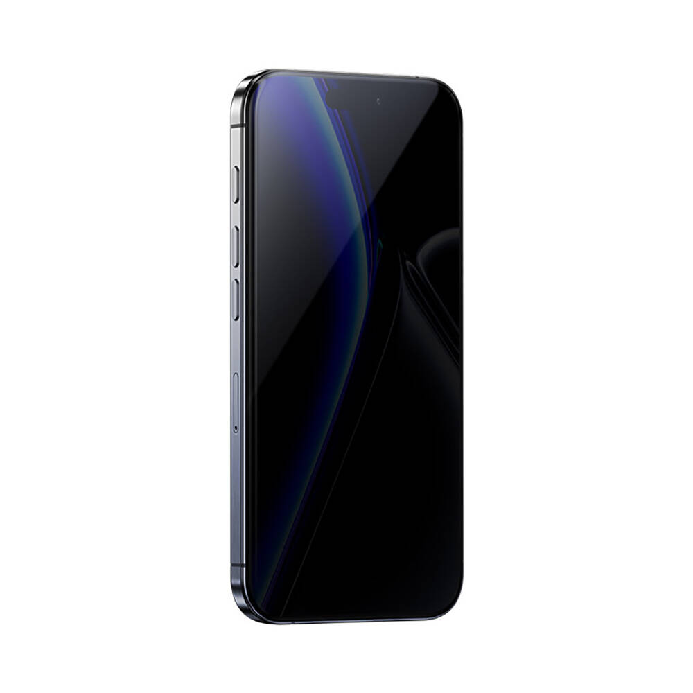 [RNZ-TA108512] Apple iPhone 16 Pro Max Uyumlu Benks Glass Warrior Privacy HD Cam Ekran Koruyucu + Kolay Uygulama Aparatlı