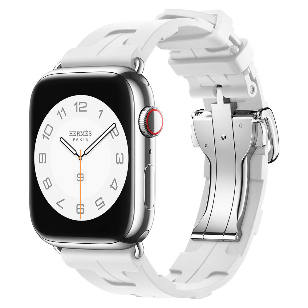 Apple Watch 38mm Uyumlu Kordon Silikon Sportif Görünümlü Yumaşak Esnek KRD-94 Kayış