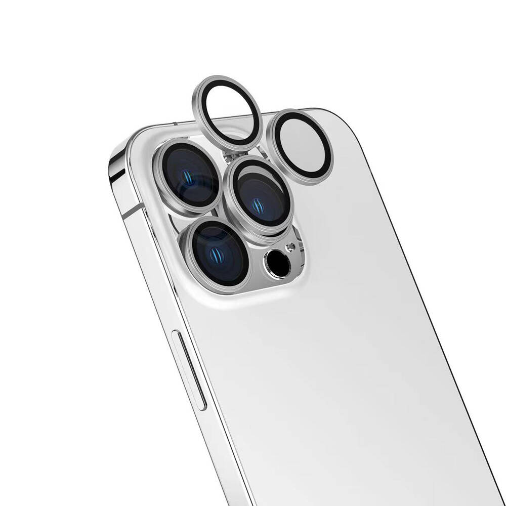 Apple iPhone 16 Pro Uyumlu Zore Safir CL-15 Parmak İzi Bırakmayan Anti-Reflective Kamera Lens Koruyucu