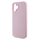 Apple iPhone 16 Plus Uyumlu Kılıf Guess Orjinal Lisanslı M-safe Şarj Özellikli Yazı Logolu Grained Kapak