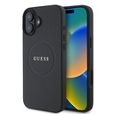 Apple iPhone 16 Plus Uyumlu Kılıf Guess Orjinal Lisanslı M-safe Şarj Özellikli Yazı Logolu Grained Kapak