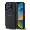 Apple iPhone 16 Pro Max Uyumlu Kılıf Guess Orjinal Lisanslı M-safe Şarj Özellikli Yazı Logolu Grained Kapak