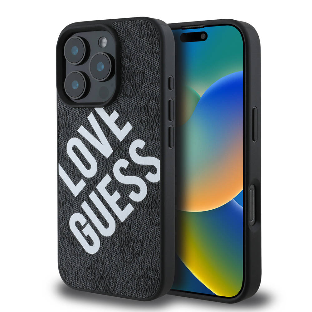 Apple iPhone 16 Pro Max Uyumlu Kılıf Guess Orjinal Lisanslı Big Love Guess Kapak