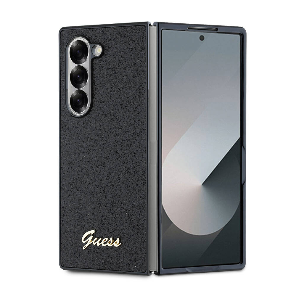 Samsung Galaxy Z Fold 6 Uyumlu Kılıf Guess Orjinal Lisanslı Yazı Logolu Glitter Script Kapak