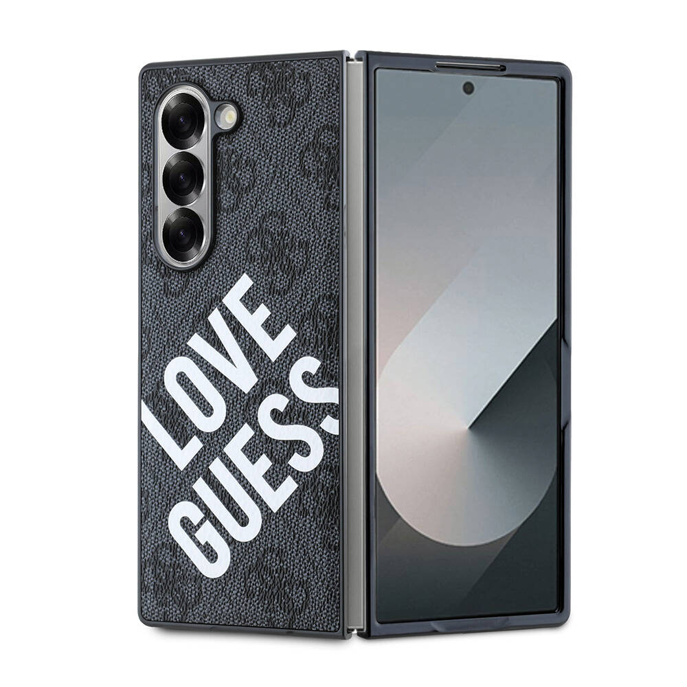 Samsung Galaxy Z Fold 6 Uyumlu Kılıf Guess Orjinal Lisanslı M-safe Şarj Özellikli Love Guess Printing Kapak