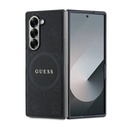 Samsung Galaxy Z Fold 6 Uyumlu Kılıf Guess Orjinal Lisanslı M-safe Şarj Özellikli Saffiano Metal Logo Kapak