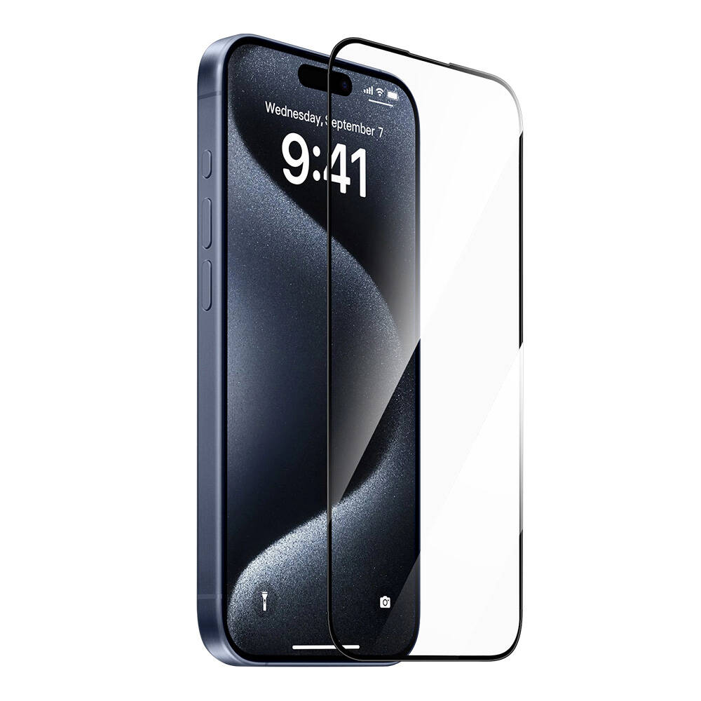 [RNZ-TA109656] Apple iPhone 16 Pro Uyumlu Wiwu GT-017 Safir Kaplama Çizilmeye Dayanıklı Temperli Cam Ekran Koruyucu