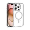 Apple iPhone 16 Pro Max Uyumlu Kılıf Wireless Şarj Özellikli Zore Krom M-safe Silikon Kapak