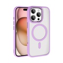 Apple iPhone 16 Pro Max Uyumlu Kılıf Wireless Şarj Özellikli Zore Krom M-safe Silikon Kapak
