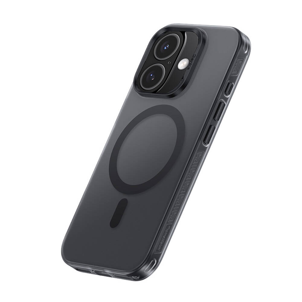[RNZ-TA108460] Apple iPhone 16 Plus Uyumlu Kılıf M-safe Şarj Özellikli Benks Lucid Armor Kapak (Siyah)