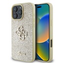 Apple iPhone 16 Pro Max Uyumlu Kılıf Guess Orjinal Lisanslı 4G Büyük Metal Logolu Glitter Kapak