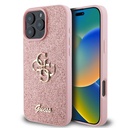 Apple iPhone 16 Pro Max Uyumlu Kılıf Guess Orjinal Lisanslı 4G Büyük Metal Logolu Glitter Kapak