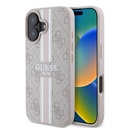 Apple iPhone 16 Plus Uyumlu Kılıf Guess Orjinal Lisanslı M-safe Şarj Özellikli 4G Şerit Tasarımlı Printed Kapak