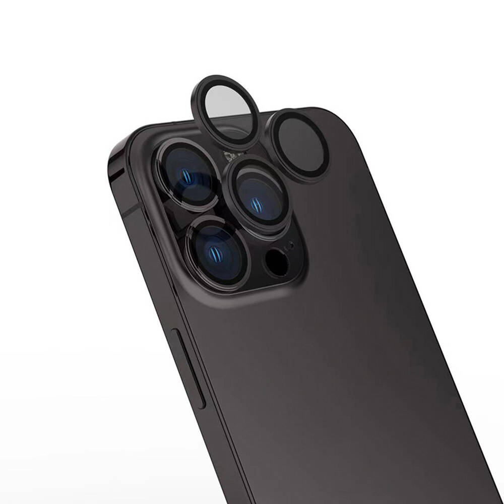 Apple iPhone 16 Pro Max Uyumlu Zore Safir CL-15 Parmak İzi Bırakmayan Anti-Reflective Kamera Lens Koruyucu