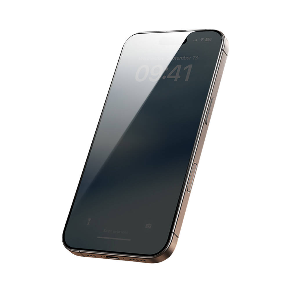 [RNZ-TA108561] Apple iPhone 16 Pro Uyumlu Benks Ultra Shield 0.3mm Privacy Ekran Koruyucu + Kolay Uygulama Aparatlı