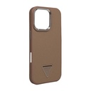 Apple iPhone 16 Pro Uyumlu Kılıf Guess Orjinal Lisanslı M-safe Şarj Özellikli Grained Triangle Kapak